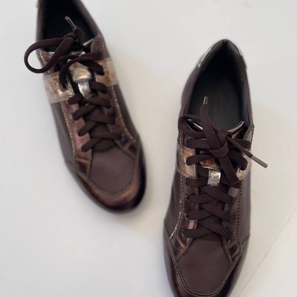 SANTONI CLUB Italian Leather Sneakers Size 35.5 - Picture 14 of 16